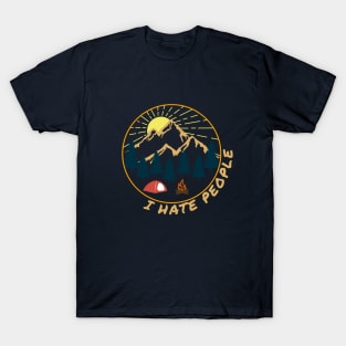 I Hate People Funny Camping Introvert T-Shirt